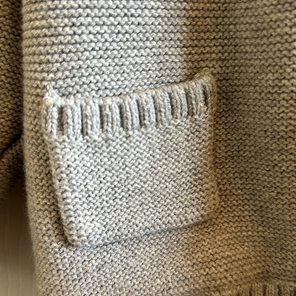 NWT Janie and Jack grey hooded sweater button up with Sherpa lining - Picture 6 of 7